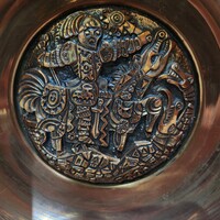 Lignifer Bronz Falitányér Sárkányölő Szent György