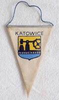 Katowice Lengyelország zászló , reklám , emlék tárgy , 80-as évek utazás