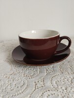 Monocrome porcelán csésze és tányér