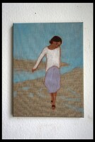 Christian Herzig - Frau am Meer 2024 festmény