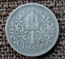 Osztrák  1 korona 1894 . Ag ezüst