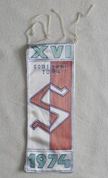 XVI. Sobieski János Túra 1974 , dunai vízi emléktúra zászló , reklám , emlék tárgy , utazás