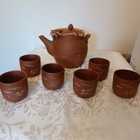 Kínai terrakotta teáskészlet