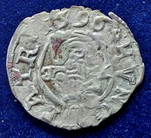 Rudolf (1576 -1612 ) dénár 1596 . Ag ezüst.