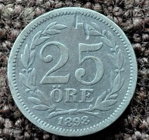 Svéd 25 őre 1897 . Ag ezüst