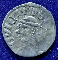 Nagy Lajos (1342 -1382 ) Szerecseny fejes dénár Éh: H547 . Ag ezüst.