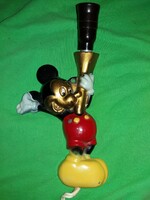 Antik réz Disney Mickey Mouse fali lámpa bő 4 m zsinórral MŰKÖDIK a képek szerint