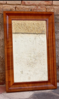 Bieder walnut veneered, polished, original, restored frame, with faceted mirror, late 19th century
