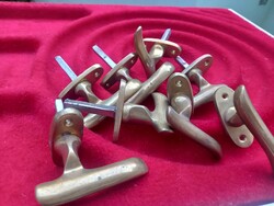 Art deco stilusú tömör réz ablak kilincs