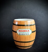 Hollóházi vitrin Márka Vermouth Budafok hordó pohár