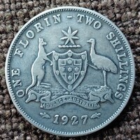 Ausztrália 1 florin 2 shillings  1927 . Ag ezüst.