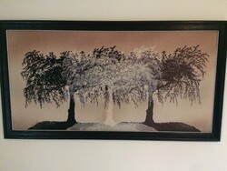 Képcsarnokban vásárolt Balogh Sándor nagyméretű textil kép 119 x 63