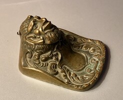 Bronz tintatartó ember fejes
