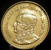 Argentína 100 peso, 1980 Sárgarézzel bevont acél /mágneses/ C14C3