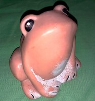 Régi PLASTOLUS gumi valaha hangot adó béka figura 8 cm a képek szerint