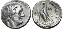 II Ptolemaiosz i.e. 285-246 Tetradrachma, Tyre, RITKA, Ptolemy II, ókori ezüst