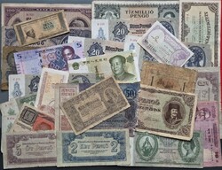 27 db Magyar és külföldi bankjegyek, vegyes minőségű lot.