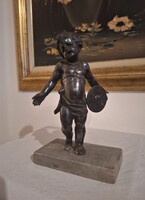 Jugendstil Ámor Puttó Szobor