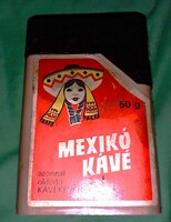 Régi 1970-s évek MEXIKÓ INSTANT - plasztik kávé doboz 50 g - ZAMAT KÁVÉ KEKSZGYÁR a képek szerint