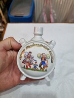 Régi Zsolnay porcelán kulacs