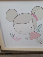 Wall lamp for little girl's room - pink, in original box