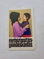 ÁLLAMI BIZTOSÍTÓ 1974. évi kártyanaptár Életbiztosítás-gondoskodás