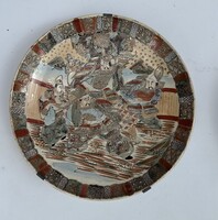 Kézzel festett, 1880-as évekbeli hibátlan Imari jellegű Japán falitányér