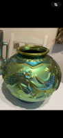 Zsolnay eosin bird vase with big beautiful colors..!