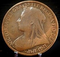 Egyesült Királyság 1 penny, 1899 Bronz /barna színű/ C14E3