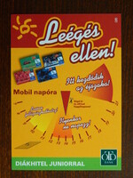 Reklám képeslap / mobil napóra - leégés ellen - OTP, diákhitel junior