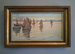 Déry Béla (1870 - 1932): Szélcsend, 1906