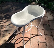 Antik fajansz Villeroy & Boch porcelán bide régi állványos mosakodó tál bidé, tisztálkodó edény