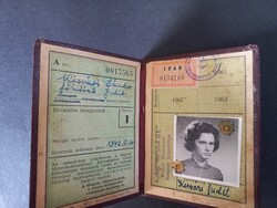 MÁV arcképes igazolvány Kisvári Sándor leánya  Kisvári Judit 1960 Budapest