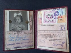 MÁV arcképes igazolvány Kisvári Sándor leánya  Kisvári Judit 1948 Budapest