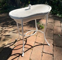 Antik fajansz Villeroy & Boch porcelán bide régi állványos mosakodó tál bidé, tisztálkodó edény