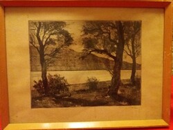 BIAI-FÖGLEIN ISTVÁN 1905 - 1974 Alkotása rézkarc a Vaskapu felé a képek szerint