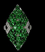 Kivetelesen szép zöld topáz gyűrű