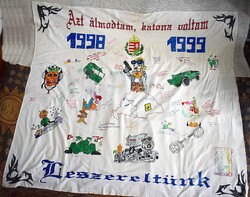Magyar Honvédség leszerlési emlék 1998 - 1999 címer T-34 rajzok Tata Szabadszállás Vásárosnamény