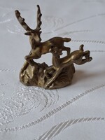 Réz/ bronz szarvas páros 7 cm magas