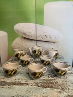 Poltava Orosz, Szovjet Festett Aranyozott Porcelán Teáskészlet A156