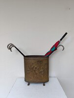 Antik esernyőtartó domborított sárgaréz esernyő sétapálca sétabot tartó sérült 922 3096