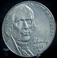 Amerikai Egyesült Államok 5 cent, 2011 Jefferson Nickel Verdejel "D" - Denver A11E3