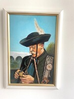 Hortobágyi csikós olajfestmény