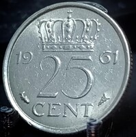 Hollandia 25 cent, 1961 A12A6