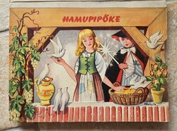 Hamupipőke 3D Kubasta térbeli mesekönyv 1970 Prága Ritka könyv