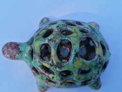 Retro ikebana teknős disztargy