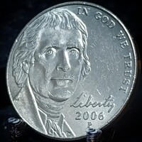 Amerikai Egyesült Államok 5 cent, 2006 Jefferson Nickel Verdejel "P" - Philadelphia A12B6