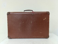 Antik bőrönd koffer kulcsával jelmez film színház kellék 930 3129