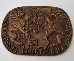 RITKA! Bognár György  Budapest Elektromos Művek 1986 kétoldalas bronz plakett