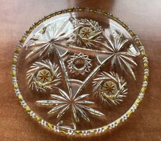 Walther glass kristály tortatartó, vintage német süteményes,kínáló tál,tányér